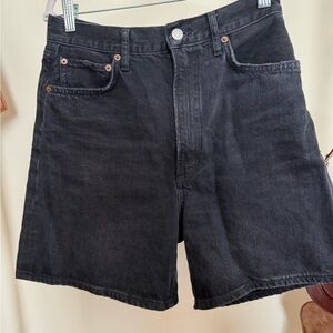 Agolde Black Jean Shorts